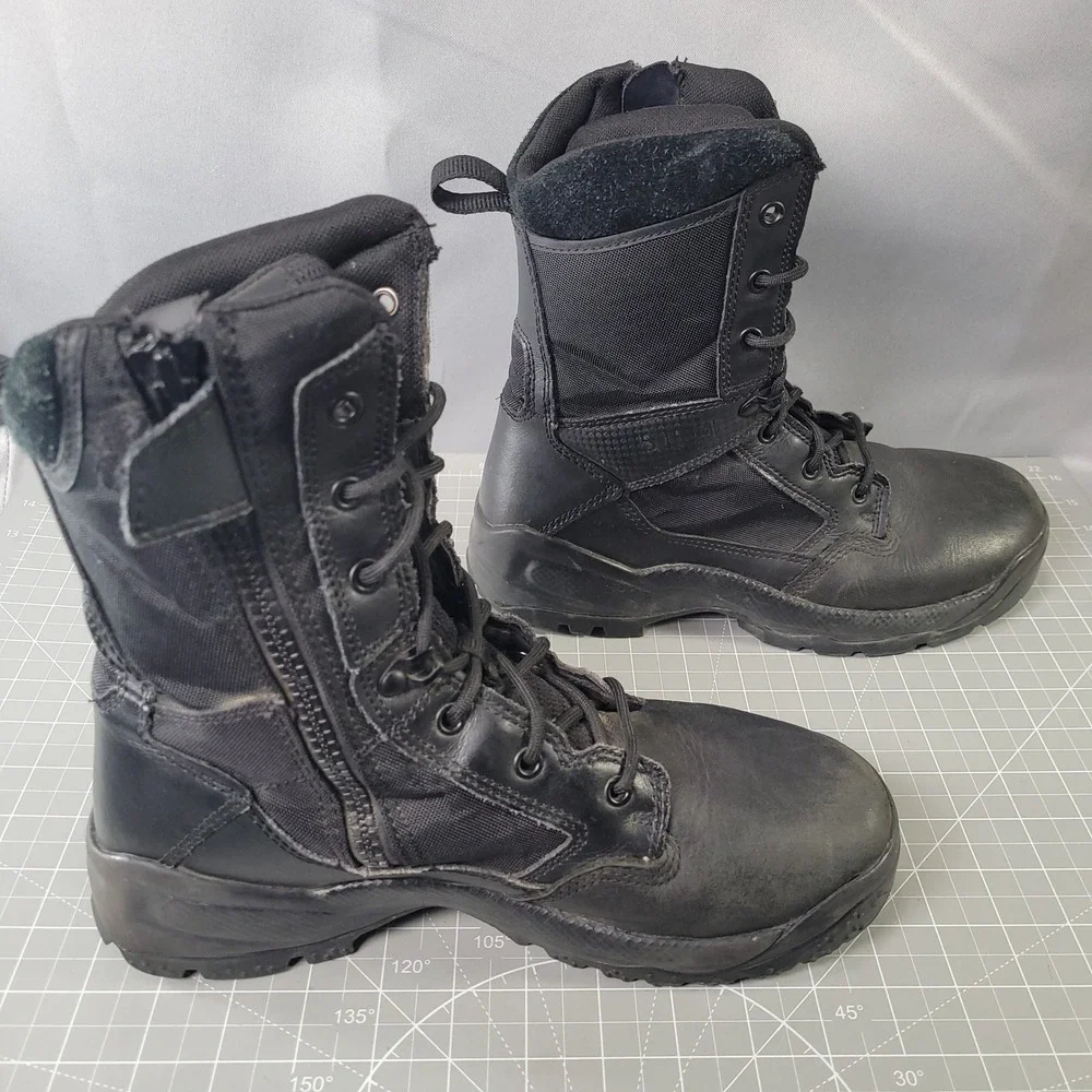 5.11 Tactical Boots Mens ATAC 2.0 8 Inch Side Zip Black Leather 12391 Size 9.5